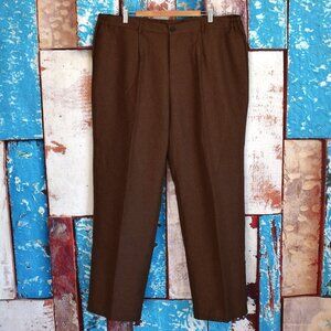 Women's UNBRANDED Elastic Waist Pants Trousers Button Closure XXXLARGE Brown